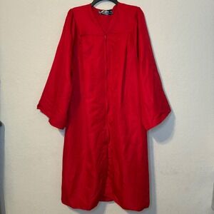 Balfour Ultra Souvenir Graduation Gown Red USA High School Size 48 5'3"-5'3"